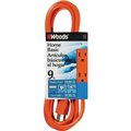 Cci 0 Extension Cord, 14 AWG Cable, 9 ft L, 15 A, Orange 872